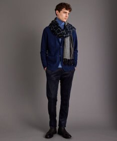 JOSEPH ABBOUD 【軽量】ブロックベロア ストレッチ パンツ