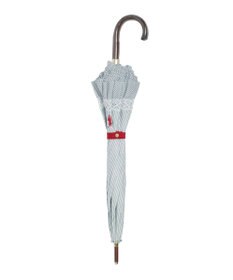 MOONBAT 【遮光/晴雨兼用】POLO RALPH LAUREN （ポロラルフローレン） 長傘 晴雨兼用日傘 ストライプフリル 遮光 遮熱 UV