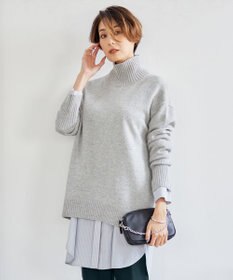 ICB L 【新色追加・WEB限定カラーあり】 ソフトカシミヤミックス ハイネックニット