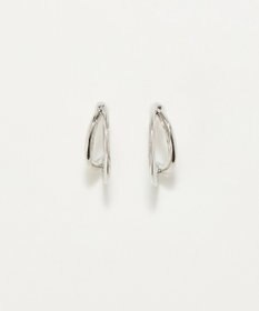 Phoebe 〈アレルギー対応〉ベーシックダブルフープセラミックピアス　シルバー