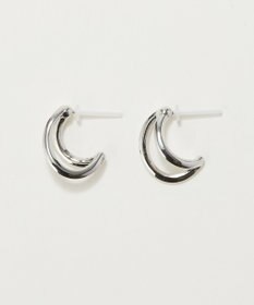 Phoebe 〈アレルギー対応〉ベーシックダブルフープセラミックピアス　シルバー