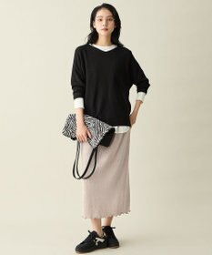 ANY 【A4サイズ収納可】ゼブラジャガード柄トートバッグ