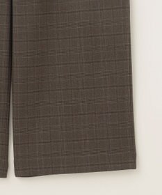 J.PRESS LADIES L 【洗える】T/Rアルガンシルクチェック ワイド パンツ