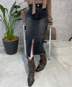 WEGO デニムミドルスカート