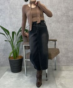 WEGO デニムミドルスカート