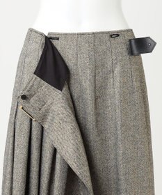23区 【R(アール)】ウールラメ タックラップスカート