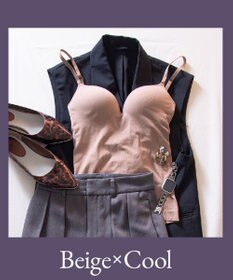 WACOAL 【GOCOCi ゴコチ】 カップ付きインナー ぴったりフィット ズレにくい 洗濯機洗い可能(ネット使用) ブラキャミソール ブラトップ レディース ノンワイヤー UGG122 /ワコール