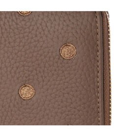 UNBILLION ペルケ perche / 牛革ドット刺繍ラウンド長財布