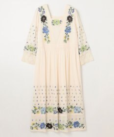 GRACE CONTINENTAL フラワー刺繍エスニックワンピース