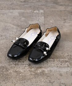 nouvelleRobe Oū 【本革・高反発】Square スクエアトゥ パール付きモカシン