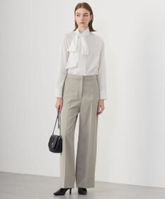 ICB L 【CLASSY.1月号掲載・2WAY・洗える】 クリアサテン ワイドストレートパンツ