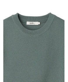 earth music&ecology 総針クルーネックハンソデプルオーバー
