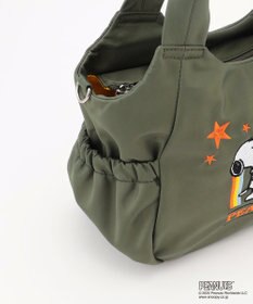 Y'SACCS SNOOPYデザイン サイドギャザー2wayトート　Sサイズ(レインボー）