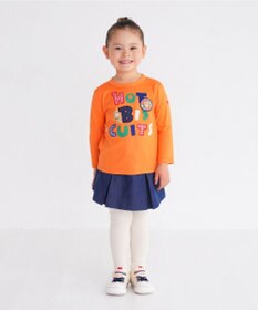 MIKI HOUSE HOT BISCUITS 【80-120cm】 カラフルロゴ 長袖Tシャツ