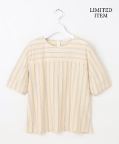 自由区 【WEB限定・洗える】ストライプハイゲージジャージー カットソー