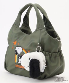 Y'SACCS SNOOPYデザイン サイドギャザー2wayトート　Sサイズ(レインボー）