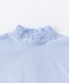 UNFILO イージーケア フリルネック シャツ