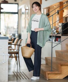 Tiaclasse 【おのののかさん着用】TCデニム切替ワイドストレートパンツ