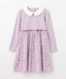 ANY KIDS 花柄ドッキングチュールワンピース