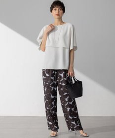 23区 L 【吸水速乾/UVカット/接触冷感】ストレッチジョーゼット  ケープデザイン カットソー