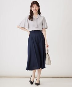 ANY SIS 【UVケア】ボウタイフレアスリーブ ニット