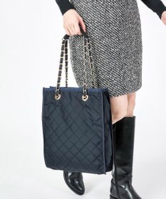 LeSportsac CHAIN N/S TOTE/ディープシーブルーキルト