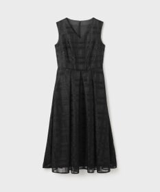 GRACE CONTINENTAL スパンコールチェックドレス