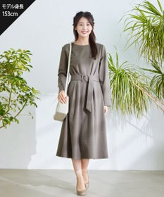 Tiaclasse 【GOLD LABEL・洗える】パールボタン付きポンチワンピース