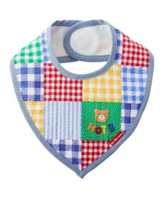 MIKI HOUSE HOT BISCUITS パッチワーク柄 スタイ はっ水