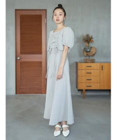 earth music&ecology ＳＥＴ２点パフスリーブブラウス＋キャミワンピース