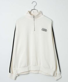 WEGO ラインハーフジップBIGスウェット