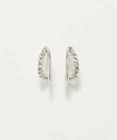 Phoebe 〈アレルギー対応〉ブリリアントダブルフープセラミックピアス　シルバー