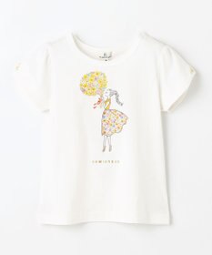 組曲 KIDS 【80-100㎝】ひまわりブーケ Tシャツ