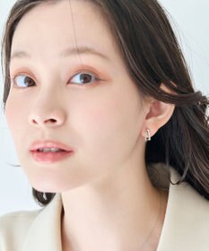 Phoebe 〈アレルギー対応〉ブリリアントダブルフープセラミックピアス　シルバー