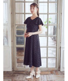 earth music&ecology フロントギャザーフラワーワンピース