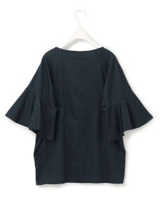 ICB 【洗える】コットンサテン　フレアスリーブブラウス