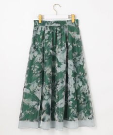 ANY SIS 【WEB・一部店舗限定】ハッチングフラワープリント スカート