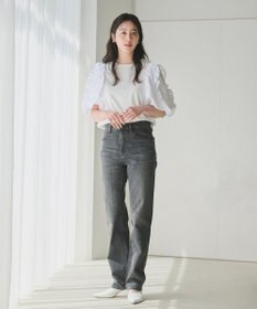 #Newans 【撥水・吸水速乾】コンビネーションフリルスリーブカットソー