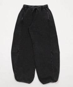 WEGO 【ウエストゴム/SMサイズ展開】裏起毛カーブデザインスウェットパンツ