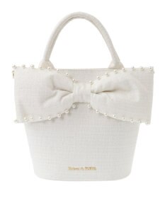 Maison de FLEUR ツイードパールショルダーバッグ