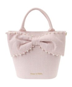 Maison de FLEUR ツイードパールショルダーバッグ