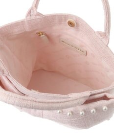 Maison de FLEUR ツイードパールショルダーバッグ