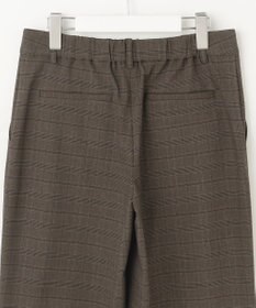 J.PRESS LADIES L 【洗える】T/Rアルガンシルクチェック ワイド パンツ
