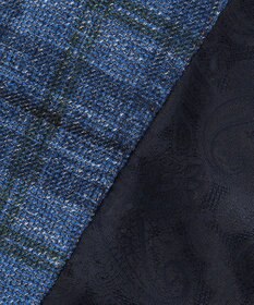 JOSEPH ABBOUD 【イタリア素材/軽量/ストレッチ】サマーツィード ジャージー プリント ジャケット