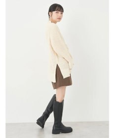 earth music&ecology マットベロアモールチュニック