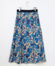 自由区 S 【SHIHOさん着用】アートタッチフラワープリント スカート