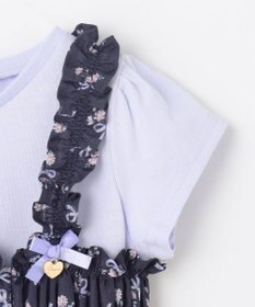 ANY KIDS フラワー×リボン ビスチェ付きTシャツ