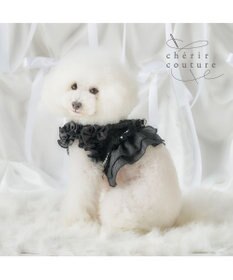 PET PARADISE cherircouture ツイード ベストハーネス 《ブラック》 Ｓ