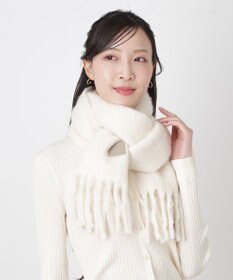 MOONBAT 【WEB限定】FURLA ウール混 ボリューム無地マフラー/幅25cm