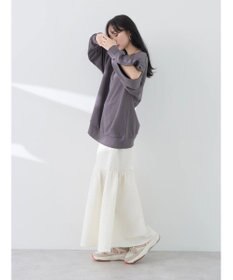 earth music&ecology 袖スリットスウェット